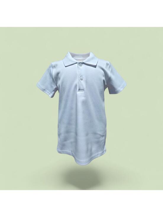 Blanks Boutique Other - NEW Blank White Short Sleeve Polo Style Collared Shirt 100% Cotton Size 2T